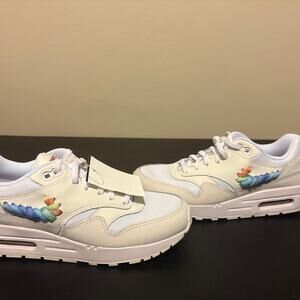 Nike Air Max 1 GS "Thread Swoosh" – White/Multi-Color – Size 6Y/ 7.5 W